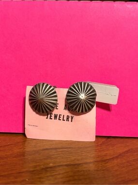 Sterling silver Navajo Sunburst screw back Earrings
